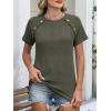 image:imageANRABESS Women Short Sleeve Tops Summer Sweater 2026 Dressy Shirts Business Casual Tunic Blouses Trendy Work ClothesDeep Green
