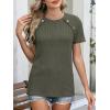 image:imageANRABESS Women Short Sleeve Tops Summer Sweater 2026 Dressy Shirts Business Casual Tunic Blouses Trendy Work ClothesDeep Green