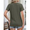 image:imageANRABESS Women Short Sleeve Tops Summer Sweater 2026 Dressy Shirts Business Casual Tunic Blouses Trendy Work ClothesDeep Green