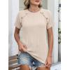 image:imageANRABESS Women Short Sleeve Tops Summer Sweater 2026 Dressy Shirts Business Casual Tunic Blouses Trendy Work ClothesLight Khaki