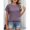 image:imageANRABESS Women Short Sleeve Tops Summer Sweater 2026 Dressy Shirts Business Casual Tunic Blouses Trendy Work ClothesPurple