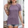 image:imageANRABESS Women Short Sleeve Tops Summer Sweater 2026 Dressy Shirts Business Casual Tunic Blouses Trendy Work ClothesPurple