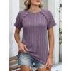 image:imageANRABESS Women Short Sleeve Tops Summer Sweater 2026 Dressy Shirts Business Casual Tunic Blouses Trendy Work ClothesPurple