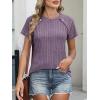 image:imageANRABESS Women Short Sleeve Tops Summer Sweater 2026 Dressy Shirts Business Casual Tunic Blouses Trendy Work ClothesPurple