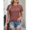 image:imageANRABESS Women Short Sleeve Tops Summer Sweater 2026 Dressy Shirts Business Casual Tunic Blouses Trendy Work ClothesRust Orange