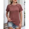 image:imageANRABESS Women Short Sleeve Tops Summer Sweater 2026 Dressy Shirts Business Casual Tunic Blouses Trendy Work ClothesRust Orange