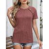 image:imageANRABESS Women Short Sleeve Tops Summer Sweater 2026 Dressy Shirts Business Casual Tunic Blouses Trendy Work ClothesRust Orange