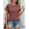 image:imageANRABESS Women Short Sleeve Tops Summer Sweater 2026 Dressy Shirts Business Casual Tunic Blouses Trendy Work ClothesRust Orange