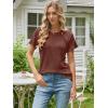 image:imageANRABESS Women Short Sleeve Tops Summer Sweater 2026 Dressy Shirts Business Casual Tunic Blouses Trendy Work ClothesRust Orange