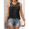 image:imageANRABESS Women Summer Lace Tank Tops 2026 Summer Sleeveless Loose Fit Curved Hem Flowy Shirts Dressy Casual Tunic BlouseBlack