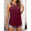 image:imageANRABESS Women Summer Lace Tank Tops 2026 Summer Sleeveless Loose Fit Curved Hem Flowy Shirts Dressy Casual Tunic BlouseBurgundy