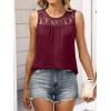 image:imageANRABESS Women Summer Lace Tank Tops 2026 Summer Sleeveless Loose Fit Curved Hem Flowy Shirts Dressy Casual Tunic BlouseBurgundy