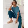 image:imageANRABESS Women Two Piece Outfits Summer Sweater Vest Crop Top Pants Lounge Matching Set Travel Airport Beach Vacation ClothesBlue