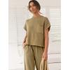 image:imageANRABESS Women Two Piece Outfits Summer Sweater Vest Crop Top Pants Lounge Matching Set Travel Airport Beach Vacation ClothesBrown