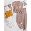 image:imageANRABESS Women Two Piece Outfits Summer Sweater Vest Crop Top Pants Lounge Matching Set Travel Airport Beach Vacation ClothesLight Pink