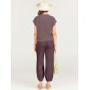 image:imageANRABESS Women Two Piece Outfits Summer Sweater Vest Crop Top Pants Lounge Matching Set Travel Airport Beach Vacation ClothesNutmeg