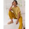 image:imageANRABESS Women Two Piece Outfits Summer Sweater Vest Crop Top Pants Lounge Matching Set Travel Airport Beach Vacation ClothesYellow