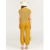 image:imageANRABESS Women Two Piece Outfits Summer Sweater Vest Crop Top Pants Lounge Matching Set Travel Airport Beach Vacation ClothesYellow