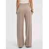 image:imageANRABESS Women Wide Leg Linen Palazzo Pants Casual Elastic Waist Drawstring Flowy Loose Beach Travel Trousers with PocketsBeige