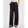 image:imageANRABESS Women Wide Leg Linen Palazzo Pants Casual Elastic Waist Drawstring Flowy Loose Beach Travel Trousers with PocketsBlack