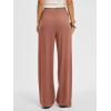 image:imageANRABESS Women Wide Leg Linen Palazzo Pants Casual Elastic Waist Drawstring Flowy Loose Beach Travel Trousers with PocketsRust Red