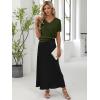 image:imageANRABESS Women Wool Blend Sweater Summer 2026 Short Sleeve V Neck Pullover Top Business Casual Outfit Beach Vacation ClothesArmy Green