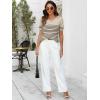 image:imageANRABESS Women Wool Blend Sweater Summer 2026 Short Sleeve V Neck Pullover Top Business Casual Outfit Beach Vacation ClothesBeige Black Stripe