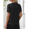 image:imageANRABESS Women Wool Blend Sweater Summer 2026 Short Sleeve V Neck Pullover Top Business Casual Outfit Beach Vacation ClothesBlack