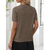 image:imageANRABESS Women Wool Blend Sweater Summer 2026 Short Sleeve V Neck Pullover Top Business Casual Outfit Beach Vacation ClothesBrown