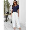 image:imageANRABESS Women Wool Blend Sweater Summer 2026 Short Sleeve V Neck Pullover Top Business Casual Outfit Beach Vacation ClothesNavy Blue