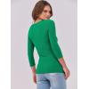 image:imageANRABESS Womens 34 Long Sleeve Tops Ribbed Knit Slim Fitted Shirts Basic Tee Fall Outfits 2026 Fashion Y2K ClothesGreen