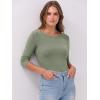image:imageANRABESS Womens 34 Long Sleeve Tops Ribbed Knit Slim Fitted Shirts Basic Tee Fall Outfits 2026 Fashion Y2K ClothesSage Green
