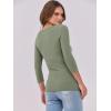 image:imageANRABESS Womens 34 Long Sleeve Tops Ribbed Knit Slim Fitted Shirts Basic Tee Fall Outfits 2026 Fashion Y2K ClothesSage Green