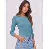 image:imageANRABESS Womens 34 Long Sleeve Tops Ribbed Knit Slim Fitted Shirts Basic Tee Fall Outfits 2026 Fashion Y2K ClothesSky