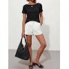 image:imageANRABESS Womens Boat Neck Tops Short Sleeve TShirts Causal Fashion Tee Shirts 2026 Summer Spring ClothesBlack