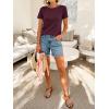 image:imageANRABESS Womens Boat Neck Tops Short Sleeve TShirts Causal Fashion Tee Shirts 2026 Summer Spring ClothesBurgundy