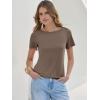 image:imageANRABESS Womens Boat Neck Tops Short Sleeve TShirts Causal Fashion Tee Shirts 2026 Summer Spring ClothesLight Coffee