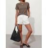 image:imageANRABESS Womens Boat Neck Tops Short Sleeve TShirts Causal Fashion Tee Shirts 2026 Summer Spring ClothesLight Coffee