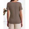 image:imageANRABESS Womens Boat Neck Tops Short Sleeve TShirts Causal Fashion Tee Shirts 2026 Summer Spring ClothesLight Coffee
