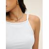 image:imageANRABESS Womens Camis Spaghetti Straps Tank Tops High Square Neck Sleeveless Racerback Camisole Shirts Summer Basic TeeWhite