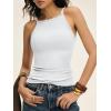 image:imageANRABESS Womens Camis Spaghetti Straps Tank Tops High Square Neck Sleeveless Racerback Camisole Shirts Summer Basic TeeWhite