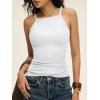 image:imageANRABESS Womens Camis Spaghetti Straps Tank Tops High Square Neck Sleeveless Racerback Camisole Shirts Summer Basic TeeWhite
