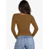 image:imageANRABESS Womens Cutout Tops Trendy Sexy Long Sleeve Shirts Ribbed Slim Fit Tee 2025 Fall Fashion Going Out Tshirts ClothesLight Brown