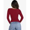 image:imageANRABESS Womens Cutout Tops Trendy Sexy Long Sleeve Shirts Ribbed Slim Fit Tee 2025 Fall Fashion Going Out Tshirts ClothesRed