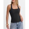 image:imageANRABESS Womens Double Lined Tank Top Racerback Basic Shirts Summer Fashion Clothing 2026Black