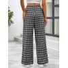 image:imageANRABESS Womens Gingham Pants  Casual Lounge Pajama Bottoms for Home Sleep Resort WearMulti Black Plaid