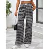 image:imageANRABESS Womens Gingham Pants  Casual Lounge Pajama Bottoms for Home Sleep Resort WearMulti Black Plaid