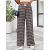 image:imageANRABESS Womens Gingham Pants  Casual Lounge Pajama Bottoms for Home Sleep Resort WearMulti Coffee Plaid