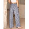 image:imageANRABESS Womens Gingham Pants  Casual Lounge Pajama Bottoms for Home Sleep Resort WearNavy Blue White Plaid