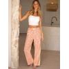 image:imageANRABESS Womens Gingham Pants  Casual Lounge Pajama Bottoms for Home Sleep Resort WearOrange White Plaid